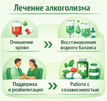 лечение алкоголизма в Пролетарске этапы